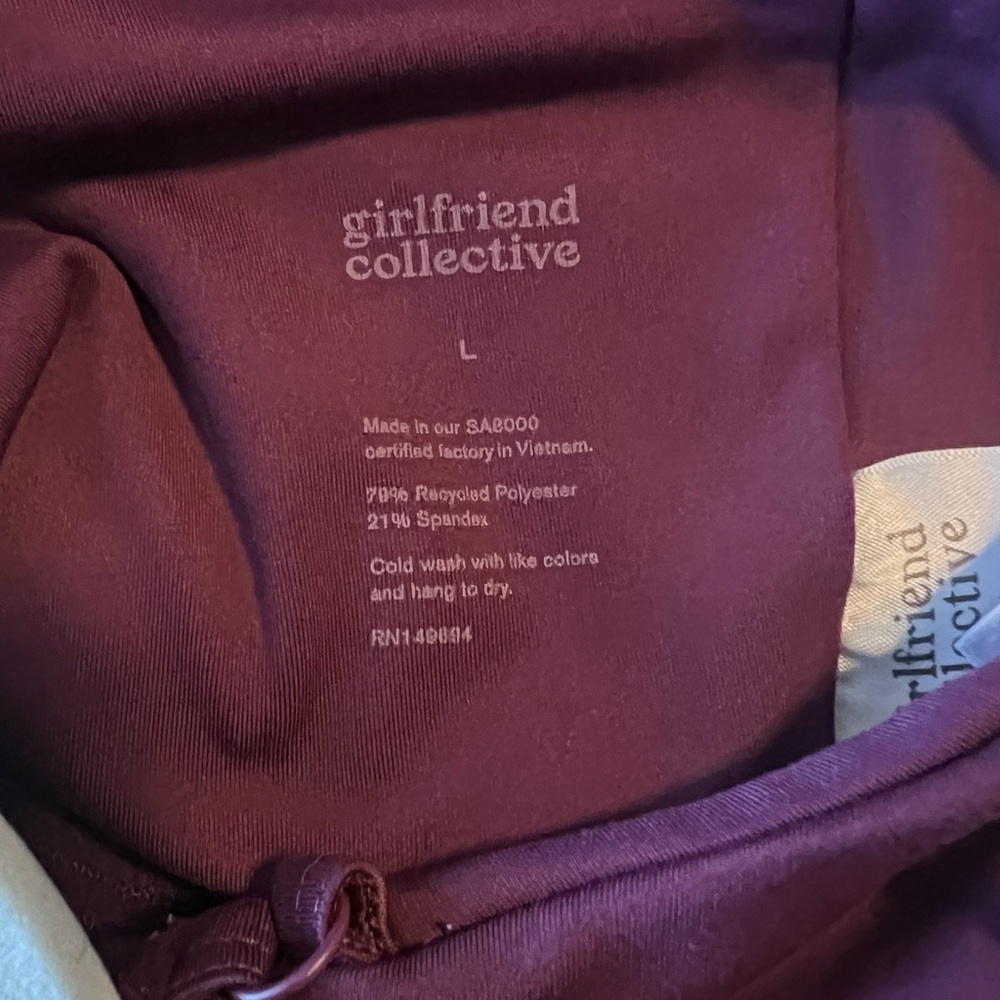 Girlfriend Collective Purple Sports Bra LIKE NEW - Picture 4 of 5
